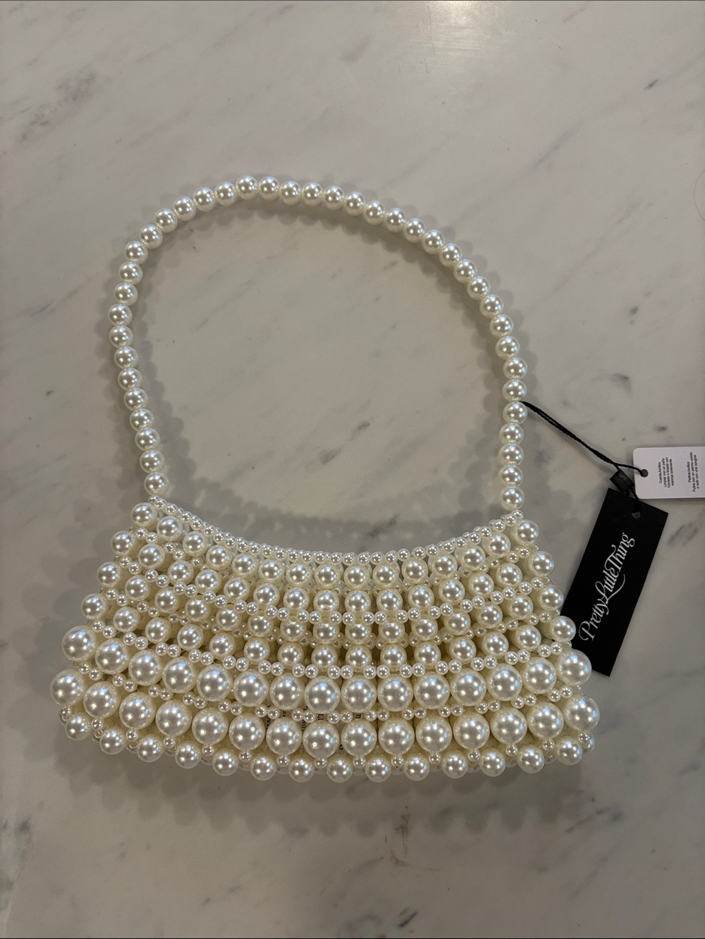 PrettyLittleThing PLT Pearl Beaded Shoulder Bag